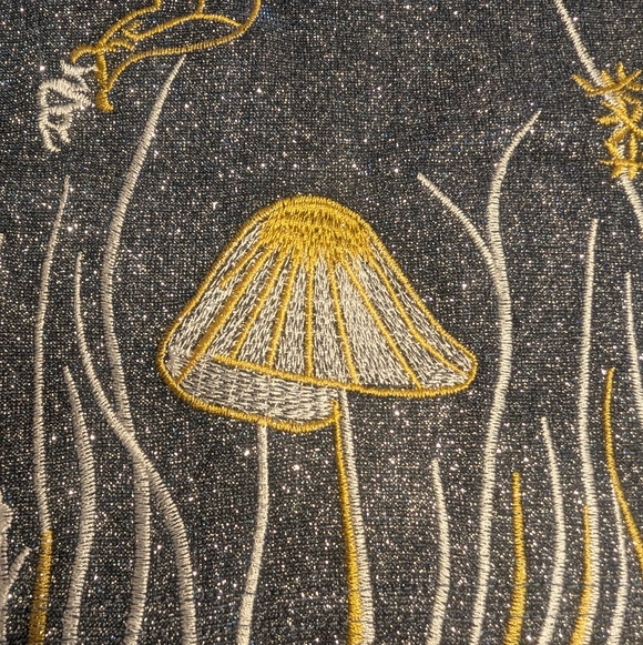 Embroidered Gray Mini Dress - Picture 4 of 7